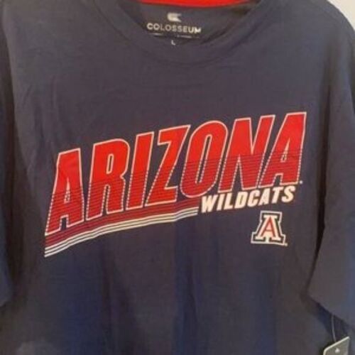 Arizona Wildcats Gym Short Sleeve T-shirt NAVY Men’s Size L New COLOSSEUM - Picture 2 of 7