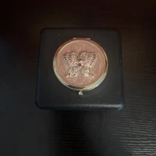 Vintage Argento SC Butterfly Pocketbook Beauty Hand Mirror Case- MS-106