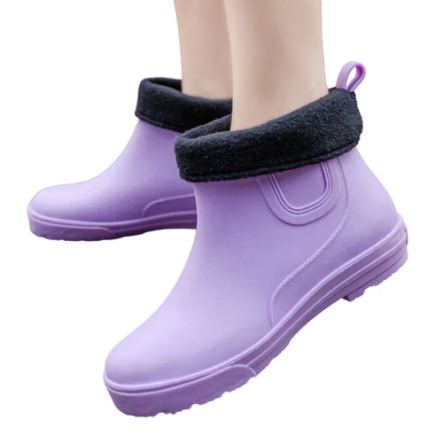 Stivali donna larghi polpaccio comodi in gomma stivali da pioggia donna stivali da pioggia slip on outdoor - Foto 13 di 49
