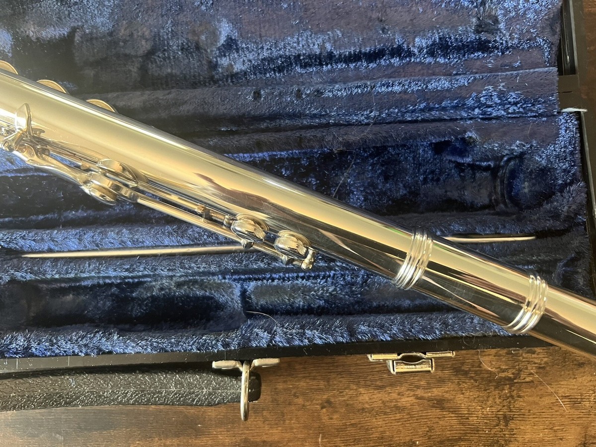 Vintage Gemeinhardt SOLID SILVER Open Hole Flute M3S, Gold