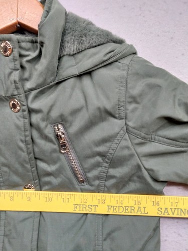 Live Justice Jacket Youth Size Small Green Zip Snap Front Hood Lined Zip Pockets - Picture 5 of 6
