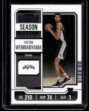 Victor Wembanyama -2023/24 Panini Contenders -Season Ticket #11 -Rookie RC-Spurs