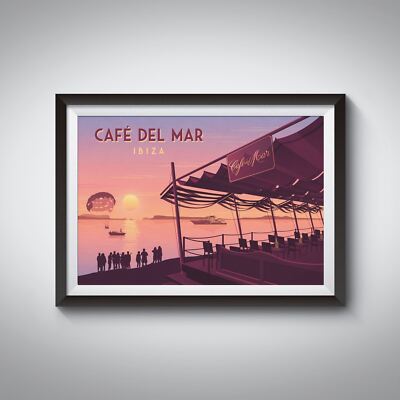 Cafe del Mar Ibiza Travel Poster - Bucket List Prints