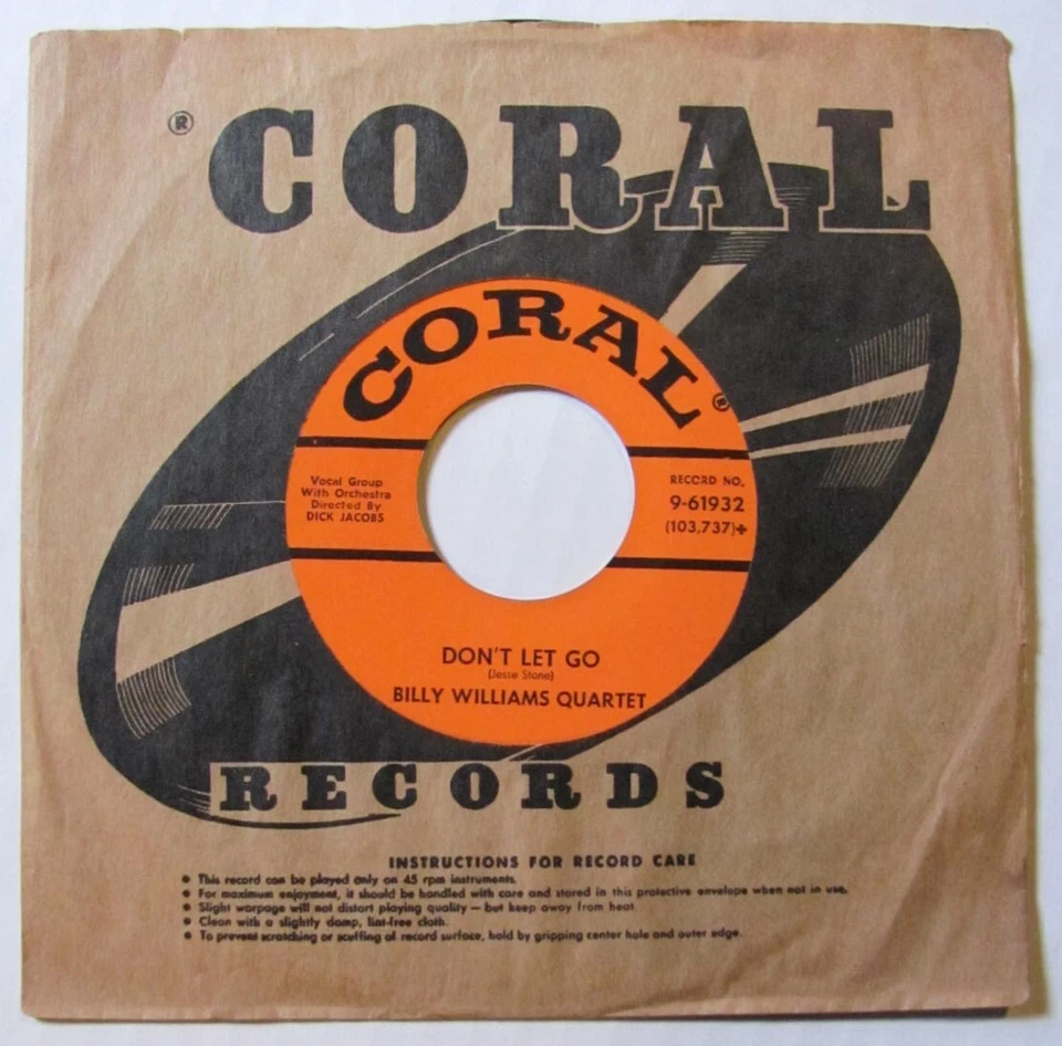 (45) (Hear) Квартет Билли Уильямса ‎– Baby, Baby / Don’t Let Go — R&R (1958) - Изображение 4 из 4