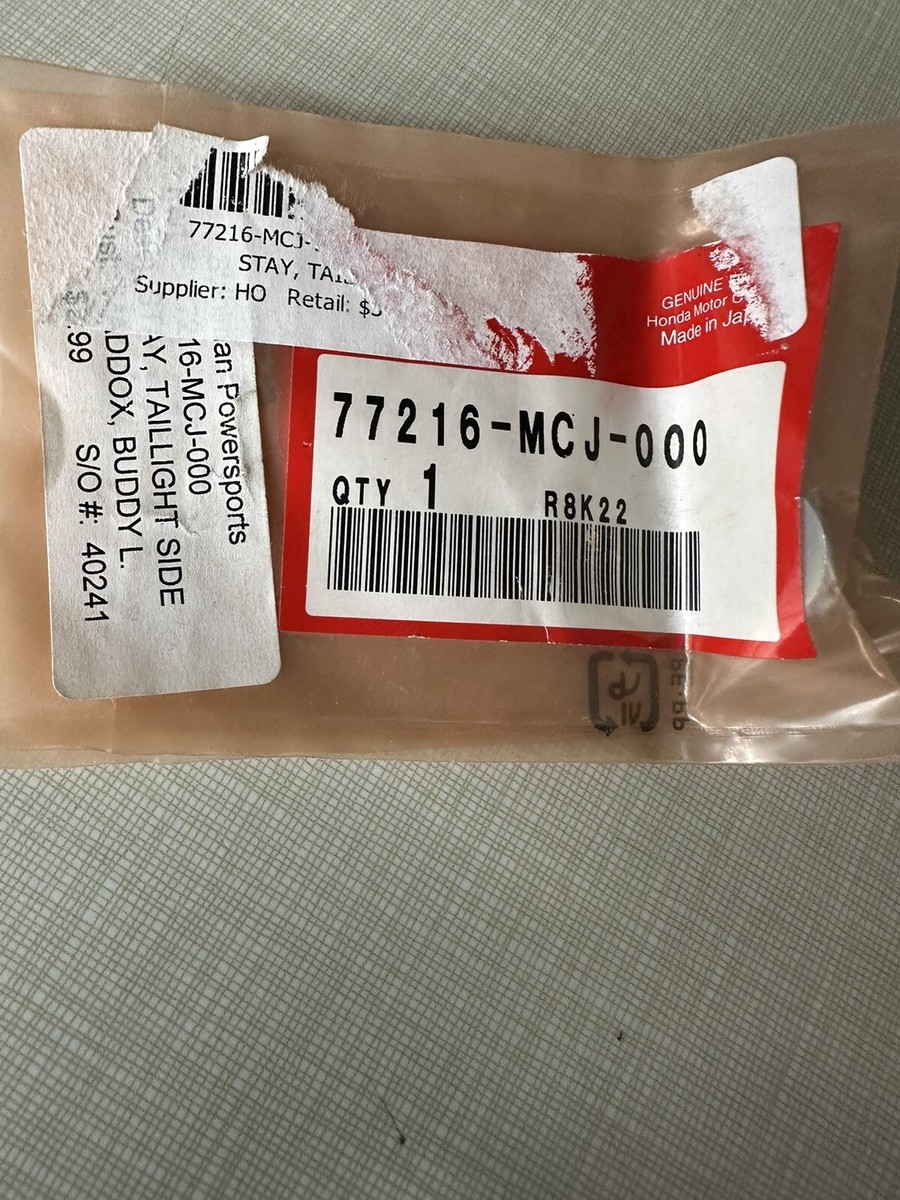 Genuine Honda Taillight Side Stay Bracket 77216-MCJ-000 | eBay