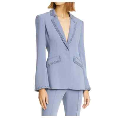 CINQ À SEPT Kayden Bead Detail Blazer Sz 2 Embellished Tailored 