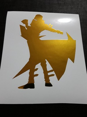 Yugioh Seto Kaiba Gold Holo Sticker Vinyl Decal Binders, Wall, PC Waterproof
