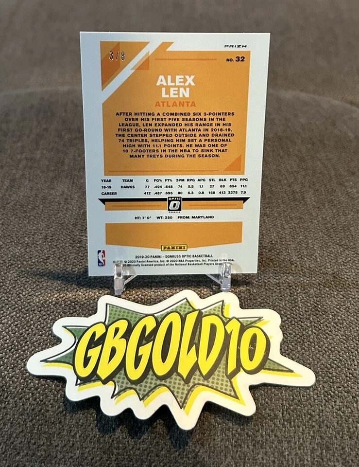 2019-20 Optic Basketball Alex Len Choice Prizm /8 - Image 2 of 3