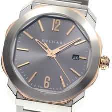 BVLGARI Oct Roma OCP41SG Date Silver Dial Automatic Men's Watch Fast Shipping 2