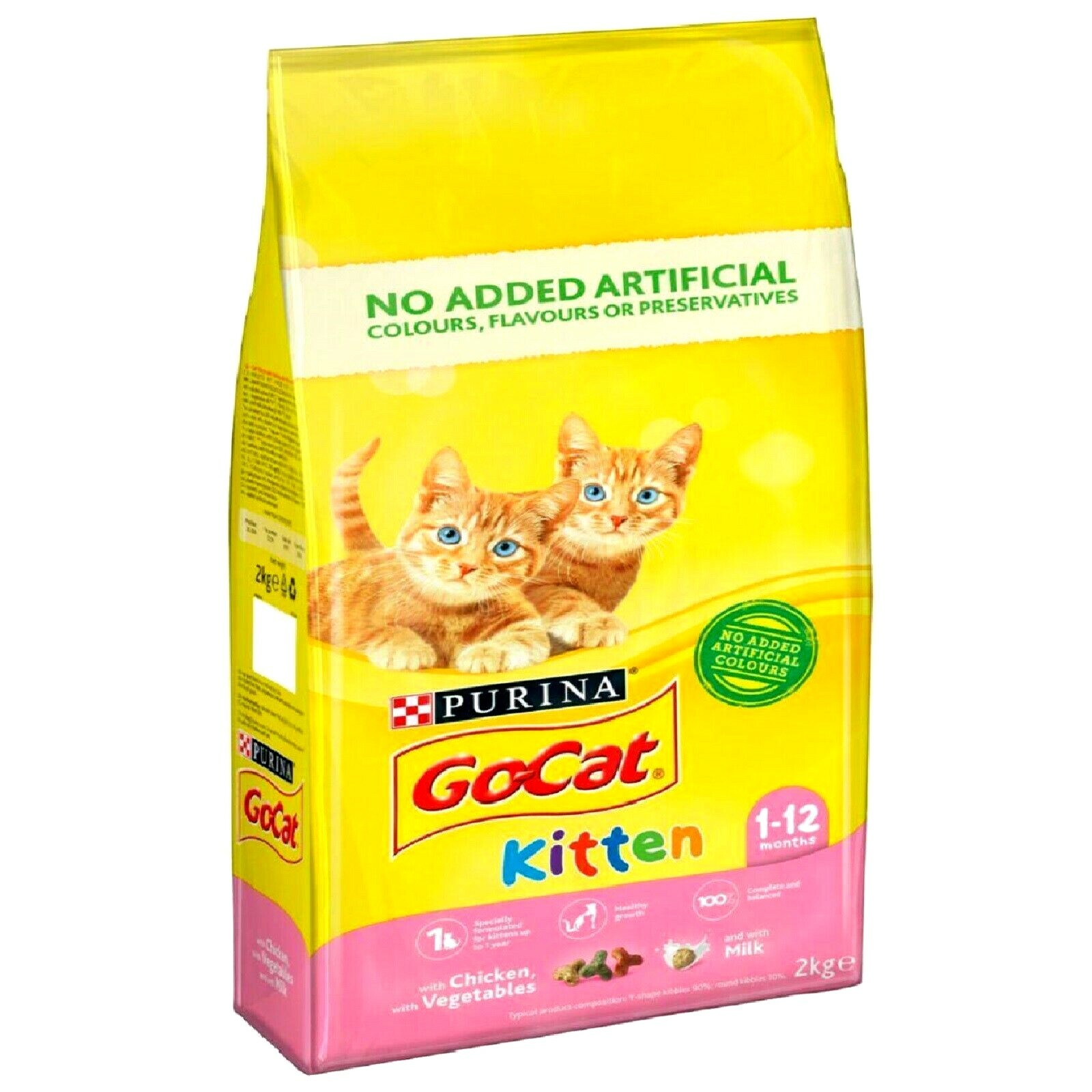 GOCAT 1 KITTEN purina junior dry cat food biscuit bp chicken milk