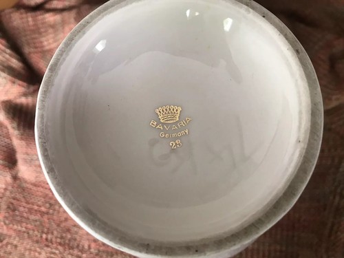 VASE ALKA KUNST BAVARIA PORZELLAN Blumen Ca. 34cm - Picture 9 of 11