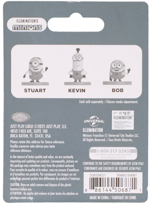 Minions Mini Figures Set of 3 NEW Sealed Despicable Me Toy Figures