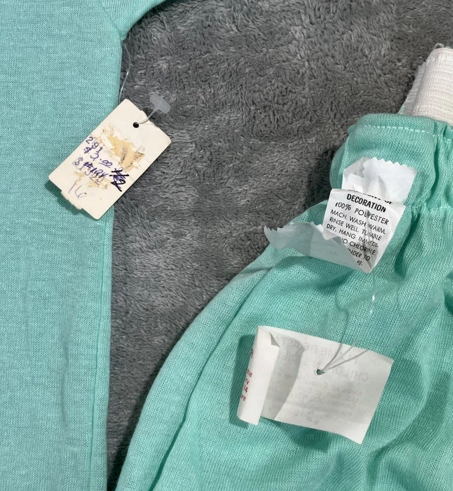 Pijama de béisbol vintage de los 80 para niños talla L 14-16 verde LA Dodgers Foto 2 de 4