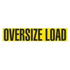 4 Pack 12" x 60" Oversize Load Sign w/ 6 Grommets - Heavy Duty Vinyl