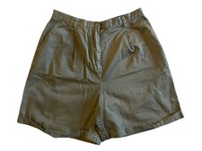 VTG 80s/90s Jessica Sport Olive Green Pleated Walking Shorts 100 Cotton Bermuda