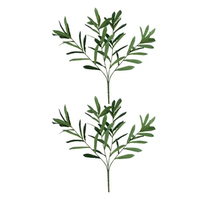 2 Pcs Verschleißfester Olivenzweig Olivenbaum Künstlich Mini-Pflanzen- - Bild 1 von 4