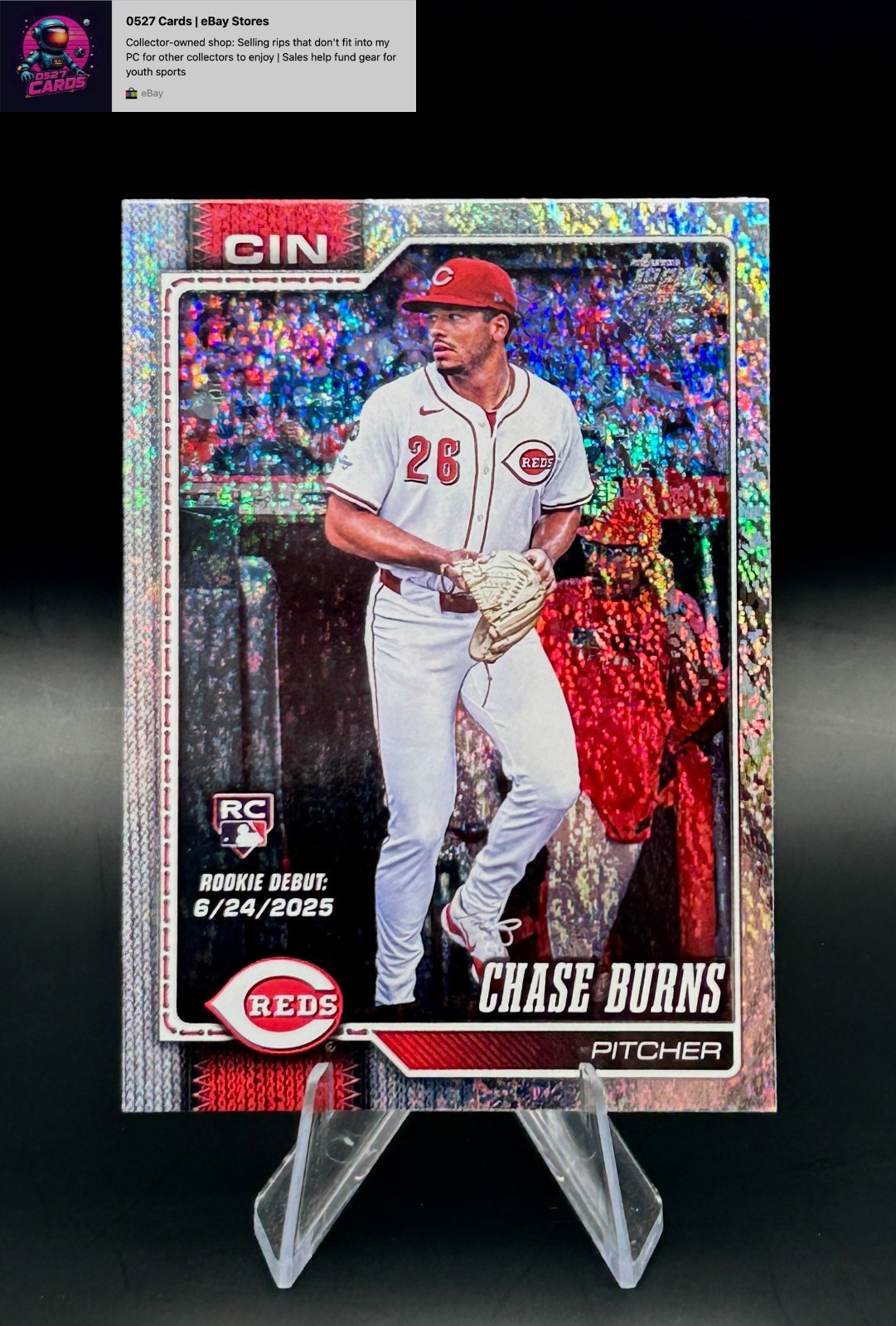 2026 Topss Update Chase Burns Rookie Debut Holo Foil #US145 - Reds