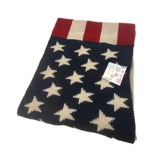 Kmart USA Flag Infinity Scarf Patriotic Loop Lightweight NOS VTG Cold Weather