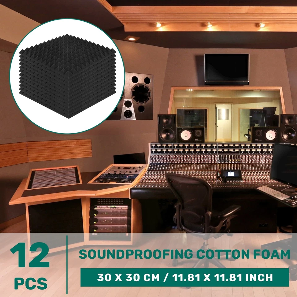 Schall Schutz Schaumstoff Polster Behandlungs Platte mit 12 Packung im Pyra4103 - Bild 2 von 4