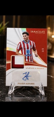   Julián Álvarez 1/3 Immaculate RPA Patch Auto Colour Match Atletico Madrid  