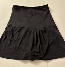 Stretchy, Soft Lands End Tennis Skirt In Black, Size 12