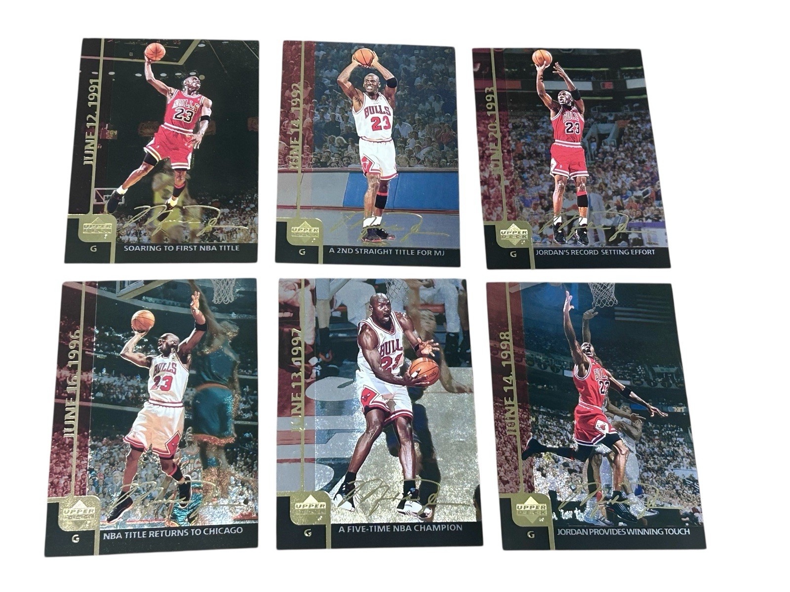 Michael Jordan 1999-2000 Y2K Upper Deck Gatorade Promo Jumbo 6 Card Set MJ1-MJ6