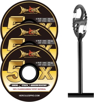 Fly Fishing Tippet with Fly Tippet Holder, 55 Yards