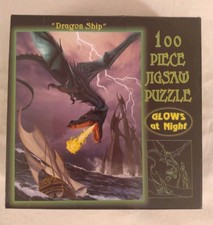 Dragon Ship 100 Piece Jigsaw Puzzle Glow In The Dark Fantasy 2007 J Meiklejohn