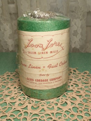Loom Lore Pure Linen Fast Color Oh Kelly Green Crochet Embroidery Floss Size 7/2