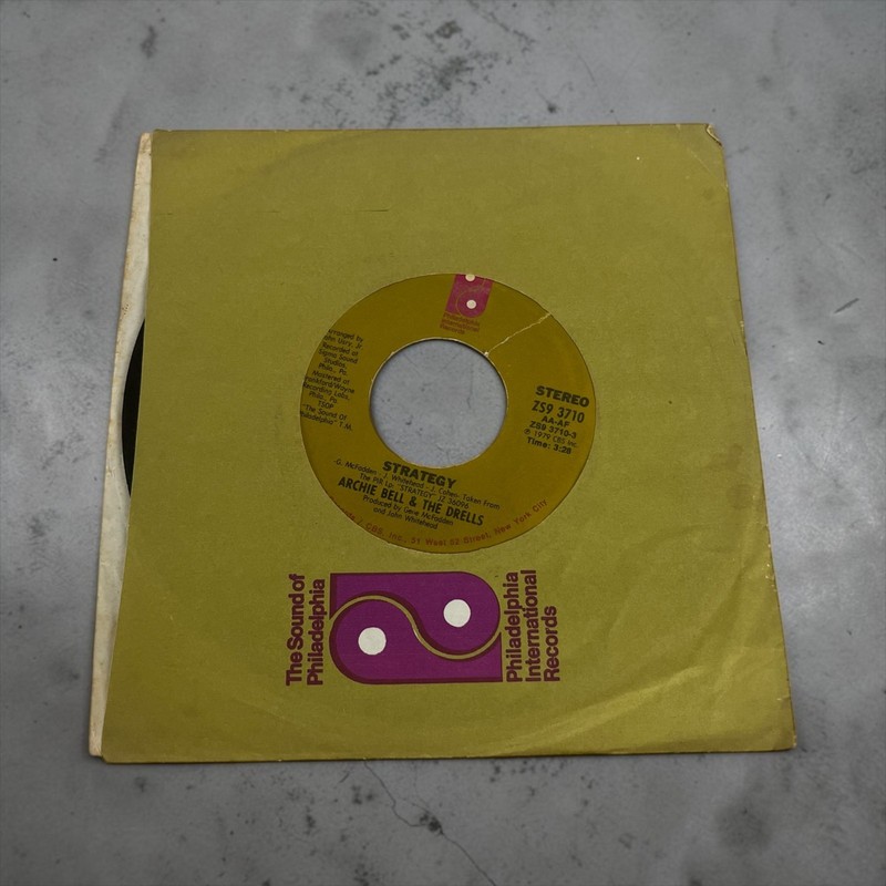 1977 Archie Bell & The Drells Strategy Philadelphia Int’l 45 RPM 7" Soul Funk Vi