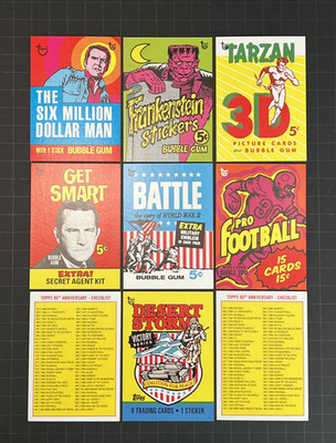 2018 Topps 80th Anniversary Wrapper Art Cards (9 Cards)