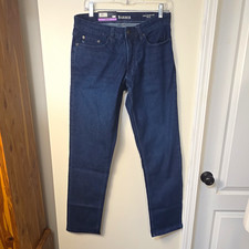 Scott Barber Men s 5-Pocket Jeans Dark Wash Blue Straight Fit Stretch 30x32