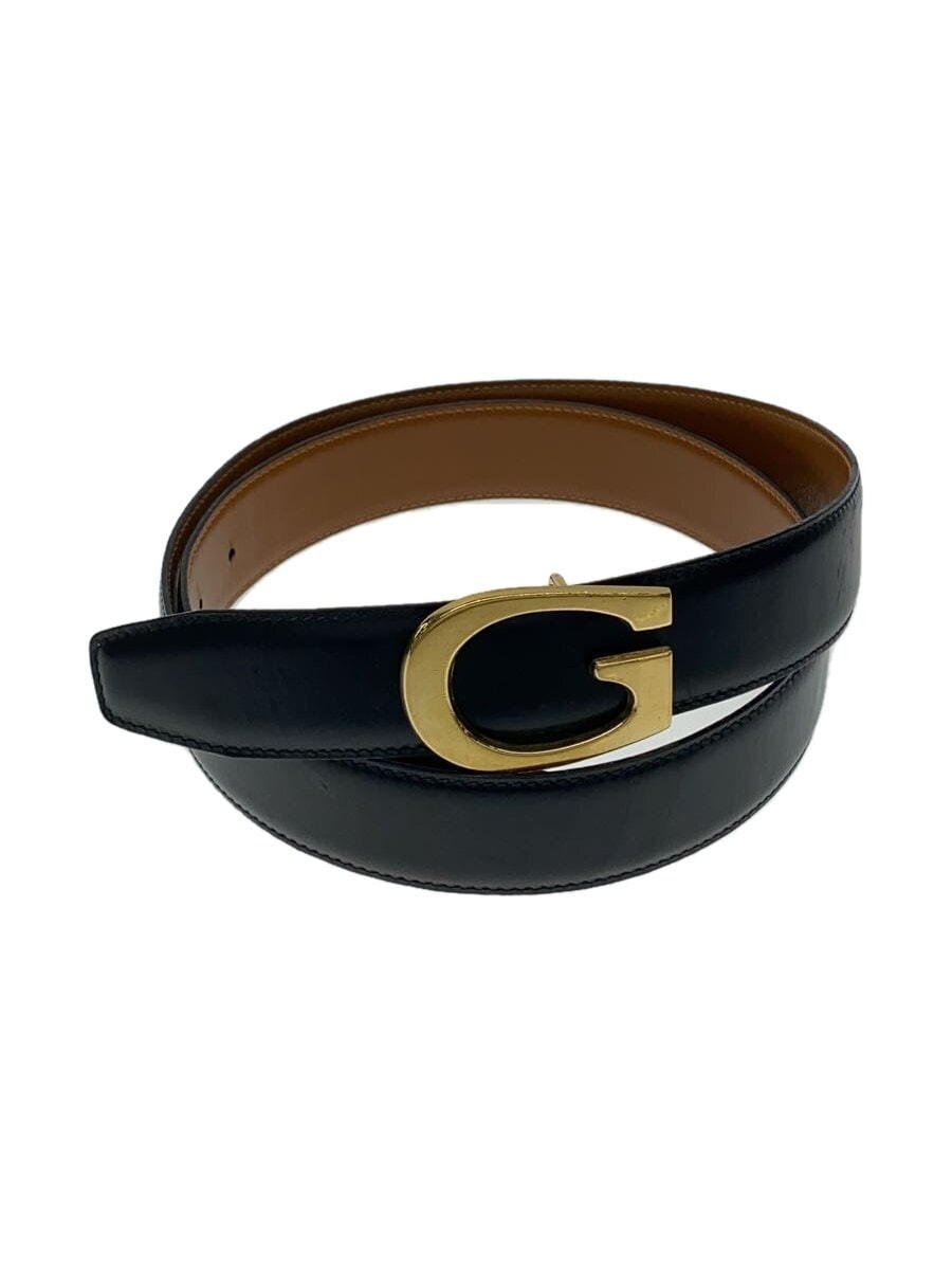 GUCCI Mens Black Solid Leather Belt Size 036.94.0956