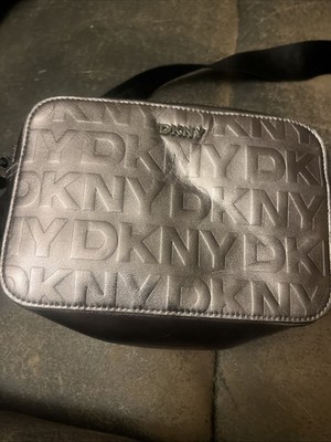 DKNY Women's Paige Small Silver Leather Shoulder Bag