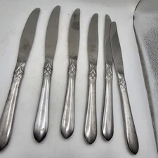 Oneida Simba Dinner Butter Knives Stainless Steel 18/0 Set of Six Flatware
