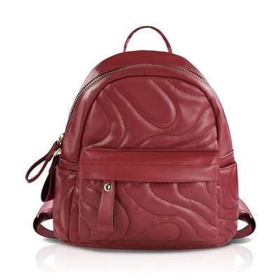 Mini Rucksack Damen, Mode PU Leder Klein Rucksäcke mit Seitentaschen, Kleiner...