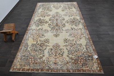 Oushak Türkisch Vintage Teppich 5x9 Kelim Rug Anatolisch Handarbeit Boho Deko...