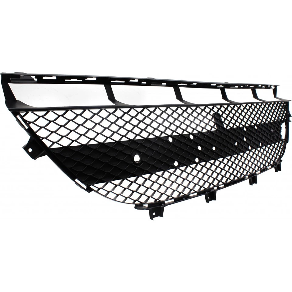 Parrilla de parachoques delantero negra de plástico central para Mercedes-Benz GLE550e 2016-2018 Foto 3 de 4