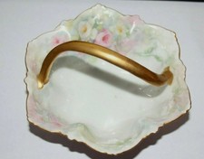 MZ AUSTRIA Moritz Zdekauer Hand Painted Porcelain Flower Bowl Dish 1916