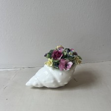 Royal Adderley Flowers In Shell Briefbeschwerer Fine Bone China Made In England