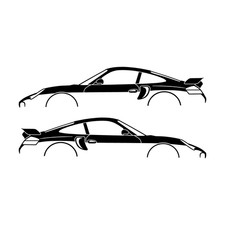 Set Of 2 Car Decal Stickers For Porsche 911 Gt2 996