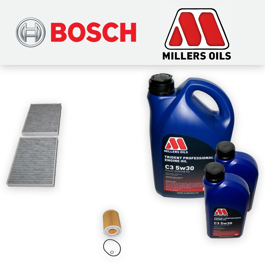 SERVICE KIT for BMW 5 SERIES (E39) 520I M54 OIL CABIN FILTER +5w30 OIL 2000-2004