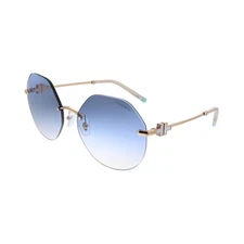 New Tiffany & Co. TF 3077 616016 Gold Metal Sunglasses Blue Gradient Lens