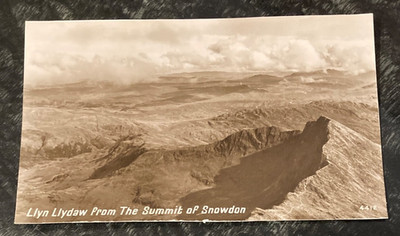 unbenutzte Postkarte - Llyn Llydaw vom Gipfel von Snowdon