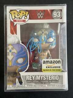 Rey Mysterio Signed WWF WWE Wrestling Funko Pop #93 AUTO Fanatics