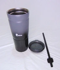 Bubba Envy Stainless Tumbler, 24 oz Insulated Drink w/ Straw Black Grey Ombre