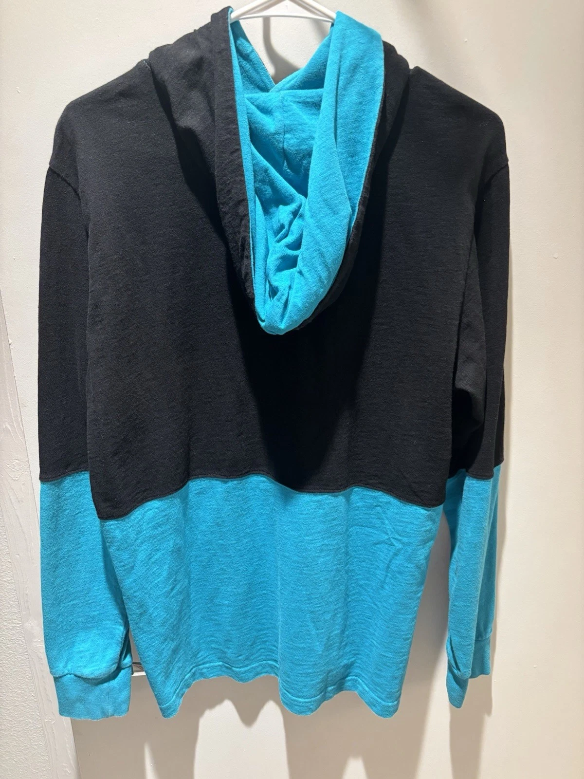 FW16 Supreme Top con cappuccio 2 toni taglia M media felpa con cappuccio nero blu