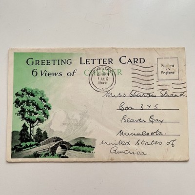 6 Views of Chester Greeting Letter Card Dorchester, England 1959 Postcard PQ1