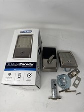 Schlage Encode Smart WiFi Deadbolt Lock - Satin Nickel  NO BATT HOLDER But Works