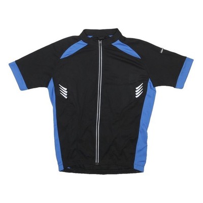RUKKA Herren Sport T-Shirt Schwarz Blau L 1/4 Zip Kurzarm